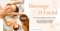80-minute Massage & Facial Combo